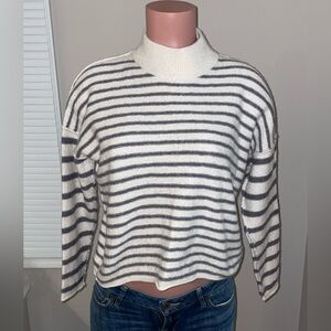 Madewell Stripe-Play Mockneck Pullover Sweater - Medium